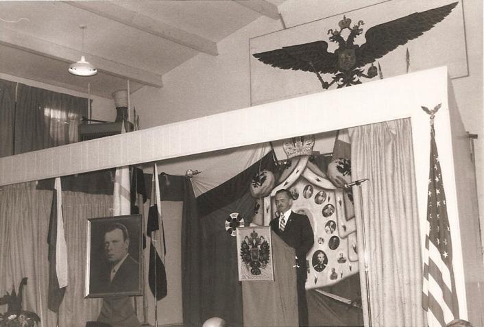 Лопухин выступает на монархическом собрании